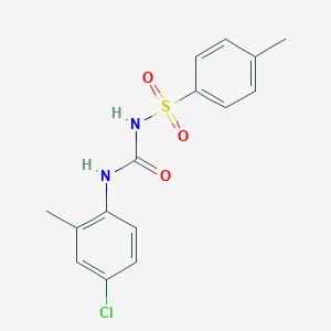 molecular formula C15H15ClN2O3S B430565 N-[(4-chloro-2-methylphenyl)carbamoyl]-4-methylbenzenesulfonamide 