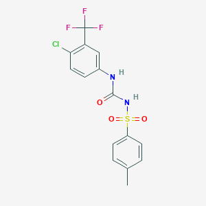molecular formula C15H12ClF3N2O3S B430566 1-Chloro-4-[({[(4-methylphenyl)sulfonyl]amino}carbonyl)amino]-2-(trifluoromethyl)benzene CAS No. 128924-42-5
