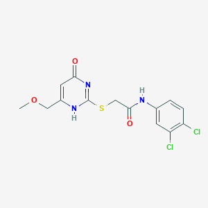 N-(3,4-dichlorophenyl)-2-{[4-hydroxy-6-(methoxymethyl)pyrimidin-2-yl]sulfanyl}acetamide