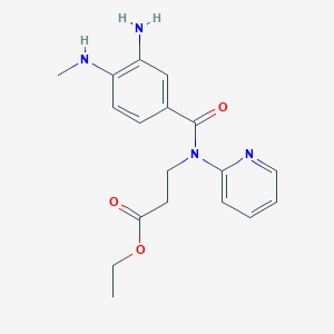 ethyl 3-(3-amino-4-(methylamino)-N-(pyridin-2-yl)benzamido)propanoate