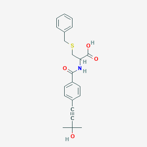 molecular formula C22H23NO4S B4305830 S-benzyl-N-[4-(3-hydroxy-3-methylbut-1-yn-1-yl)benzoyl]cysteine 