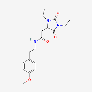 molecular formula C18H25N3O4 B4305843 2-(1,3-diethyl-2,5-dioxoimidazolidin-4-yl)-N-[2-(4-methoxyphenyl)ethyl]acetamide 