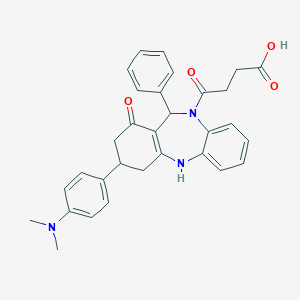 4-{3-[4-(dimethylamino)phenyl]-1-oxo-11-phenyl-1,2,3,4,5,11-hexahydro-10H-dibenzo[b,e][1,4]diazepin-10-yl}-4-oxobutanoic acid