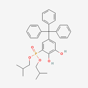 molecular formula C33H37O5P B4305871 diisobutyl (2,3-dihydroxy-5-tritylphenyl)phosphonate 