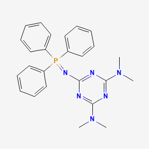 molecular formula C25H27N6P B4305900 N,N,N',N'-tetramethyl-6-[(triphenylphosphoranylidene)amino]-1,3,5-triazine-2,4-diamine 