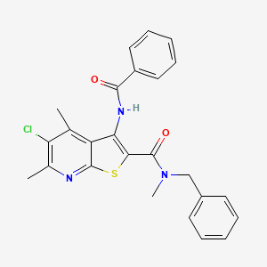 molecular formula C25H22ClN3O2S B4305902 3-(benzoylamino)-N-benzyl-5-chloro-N,4,6-trimethylthieno[2,3-b]pyridine-2-carboxamide 