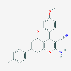 2-amino-4-(4-methoxyphenyl)-7-(4-methylphenyl)-5-oxo-5,6,7,8-tetrahydro-4H-chromene-3-carbonitrile