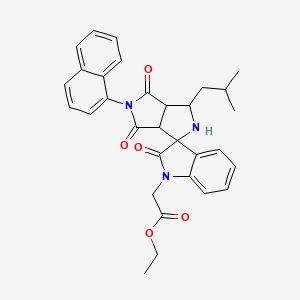 molecular formula C31H31N3O5 B4305972 ethyl [3'-isobutyl-5'-(1-naphthyl)-2,4',6'-trioxo-3',3a',4',5',6',6a'-hexahydro-2'H-spiro[indole-3,1'-pyrrolo[3,4-c]pyrrol]-1(2H)-yl]acetate 