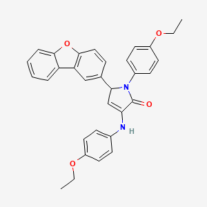 molecular formula C32H28N2O4 B4305973 5-dibenzo[b,d]furan-2-yl-1-(4-ethoxyphenyl)-3-[(4-ethoxyphenyl)amino]-1,5-dihydro-2H-pyrrol-2-one 