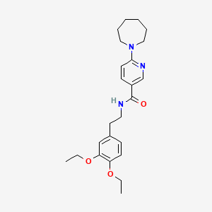 molecular formula C24H33N3O3 B4305981 6-azepan-1-yl-N-[2-(3,4-diethoxyphenyl)ethyl]nicotinamide 