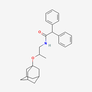 molecular formula C27H33NO2 B4305987 N-[2-(1-adamantyloxy)propyl]-2,2-diphenylacetamide 