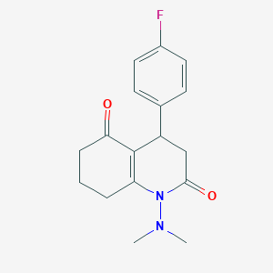 molecular formula C17H19FN2O2 B4305999 1-(dimethylamino)-4-(4-fluorophenyl)-4,6,7,8-tetrahydroquinoline-2,5(1H,3H)-dione 