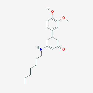 molecular formula C21H31NO3 B430601 5-(3,4-Dimethoxyphenyl)-3-(heptylamino)-2-cyclohexen-1-one CAS No. 351164-40-4
