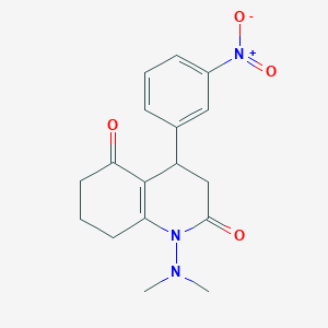 molecular formula C17H19N3O4 B4306014 1-(dimethylamino)-4-(3-nitrophenyl)-4,6,7,8-tetrahydroquinoline-2,5(1H,3H)-dione 