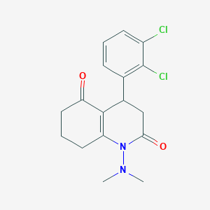 molecular formula C17H18Cl2N2O2 B4306027 4-(2,3-dichlorophenyl)-1-(dimethylamino)-4,6,7,8-tetrahydroquinoline-2,5(1H,3H)-dione 