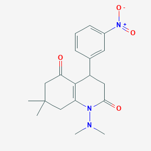 molecular formula C19H23N3O4 B4306038 1-(dimethylamino)-7,7-dimethyl-4-(3-nitrophenyl)-4,6,7,8-tetrahydroquinoline-2,5(1H,3H)-dione 