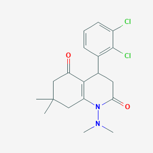 molecular formula C19H22Cl2N2O2 B4306041 4-(2,3-dichlorophenyl)-1-(dimethylamino)-7,7-dimethyl-4,6,7,8-tetrahydroquinoline-2,5(1H,3H)-dione 
