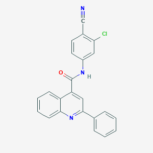 molecular formula C23H14ClN3O B430605 N-(3-chloro-4-cyanophenyl)-2-phenylquinoline-4-carboxamide CAS No. 349401-87-2