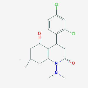 molecular formula C19H22Cl2N2O2 B4306050 4-(2,4-dichlorophenyl)-1-(dimethylamino)-7,7-dimethyl-4,6,7,8-tetrahydroquinoline-2,5(1H,3H)-dione 