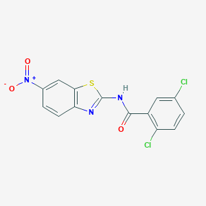 molecular formula C14H7Cl2N3O3S B430606 2,5-dichloro-N-(6-nitro-1,3-benzothiazol-2-yl)benzamide 