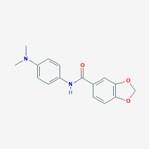 molecular formula C16H16N2O3 B430609 N-[4-(dimethylamino)phenyl]-1,3-benzodioxole-5-carboxamide CAS No. 292867-18-6