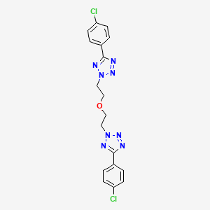 molecular formula C18H16Cl2N8O B4306098 2,2'-(oxydiethane-2,1-diyl)bis[5-(4-chlorophenyl)-2H-tetrazole] 