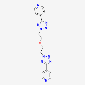 molecular formula C16H16N10O B4306100 4,4'-[oxybis(ethane-2,1-diyl-2H-tetrazole-2,5-diyl)]dipyridine 