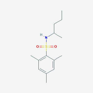 molecular formula C14H23NO2S B430613 (Methylbutyl)[(2,4,6-trimethylphenyl)sulfonyl]amine 