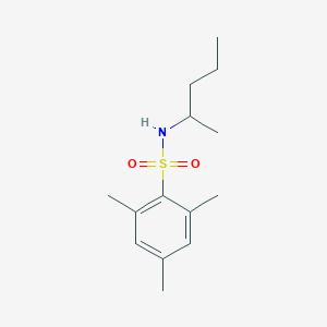 molecular formula C14H23NO2S B430613 2,4,6-TRIMETHYL-N-(PENTAN-2-YL)BENZENE-1-SULFONAMIDE 