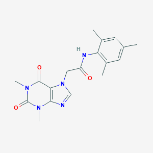molecular formula C18H21N5O3 B430615 2-(1,3-dimethyl-2,6-dioxo-1,2,3,6-tetrahydro-7H-purin-7-yl)-N-mesitylacetamide CAS No. 6127-55-5