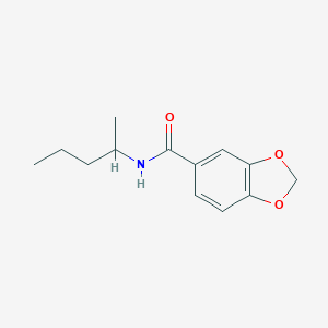molecular formula C13H17NO3 B430617 N-(1-methylbutyl)-1,3-benzodioxole-5-carboxamide 