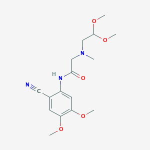 molecular formula C16H23N3O5 B4306186 N~1~-(2-cyano-4,5-dimethoxyphenyl)-N~2~-(2,2-dimethoxyethyl)-N~2~-methylglycinamide 