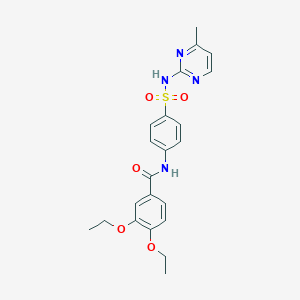 molecular formula C22H24N4O5S B430623 3,4-diethoxy-N-(4-{[(4-methylpyrimidin-2-yl)amino]sulfonyl}phenyl)benzamide CAS No. 349145-31-9