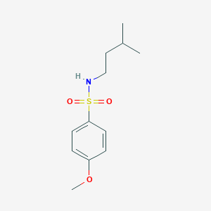 molecular formula C12H19NO3S B430624 4-methoxy-N-(3-methylbutyl)benzenesulfonamide CAS No. 349085-98-9