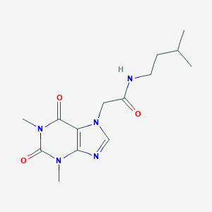 molecular formula C14H21N5O3 B430629 2-(1,3-dimethyl-2,6-dioxo-1,2,3,6-tetrahydro-7H-purin-7-yl)-N-(3-methylbutyl)acetamide 