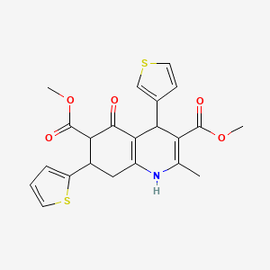 DIMETHYL 2-METHYL-5-OXO-7-(2-THIENYL)-4-(3-THIENYL)-1,4,5,6,7,8-HEXAHYDRO-3,6-QUINOLINEDICARBOXYLATE