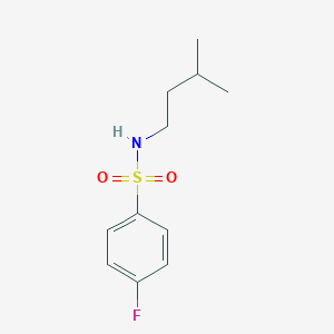 molecular formula C11H16FNO2S B430631 4-fluoro-N-(3-methylbutyl)benzenesulfonamide CAS No. 349085-99-0