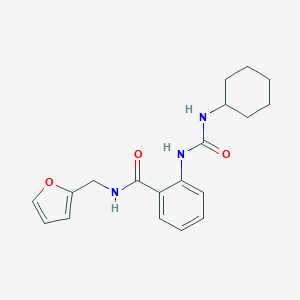 molecular formula C19H23N3O3 B430633 2-[(cyclohexylcarbamoyl)amino]-N-(furan-2-ylmethyl)benzamide CAS No. 304650-78-0