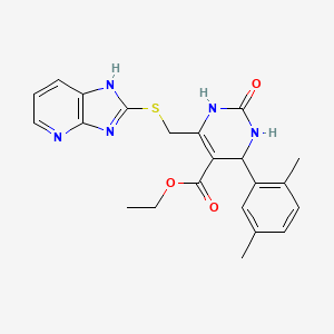 molecular formula C22H23N5O3S B4306365 ethyl 4-(2,5-dimethylphenyl)-6-[(3H-imidazo[4,5-b]pyridin-2-ylthio)methyl]-2-oxo-1,2,3,4-tetrahydropyrimidine-5-carboxylate 