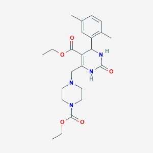 ethyl 4-(2,5-dimethylphenyl)-6-{[4-(ethoxycarbonyl)piperazin-1-yl]methyl}-2-oxo-1,2,3,4-tetrahydropyrimidine-5-carboxylate