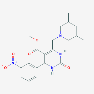 ethyl 6-[(3,5-dimethylpiperidin-1-yl)methyl]-4-(3-nitrophenyl)-2-oxo-1,2,3,4-tetrahydropyrimidine-5-carboxylate