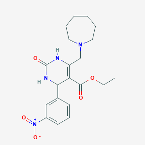 molecular formula C20H26N4O5 B4306463 ethyl 6-(azepan-1-ylmethyl)-4-(3-nitrophenyl)-2-oxo-1,2,3,4-tetrahydropyrimidine-5-carboxylate 