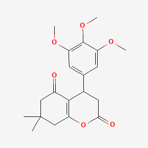 7,7-dimethyl-4-(3,4,5-trimethoxyphenyl)-4,6,7,8-tetrahydro-2H-chromene-2,5(3H)-dione