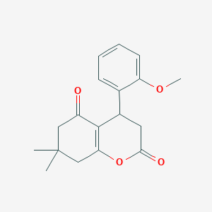 molecular formula C18H20O4 B4306517 4-(2-methoxyphenyl)-7,7-dimethyl-4,6,7,8-tetrahydro-2H-chromene-2,5(3H)-dione 