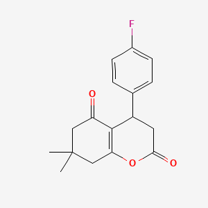 molecular formula C17H17FO3 B4306525 4-(4-fluorophenyl)-7,7-dimethyl-4,6,7,8-tetrahydro-2H-chromene-2,5(3H)-dione 