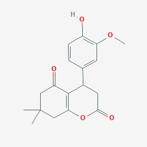 molecular formula C18H20O5 B4306533 4-(4-hydroxy-3-methoxyphenyl)-7,7-dimethyl-4,6,7,8-tetrahydro-2H-chromene-2,5(3H)-dione 