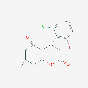 4-(2-chloro-6-fluorophenyl)-7,7-dimethyl-4,6,7,8-tetrahydro-2H-chromene-2,5(3H)-dione