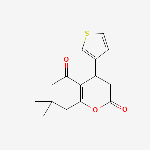 molecular formula C15H16O3S B4306563 7,7-dimethyl-4-(3-thienyl)-4,6,7,8-tetrahydro-2H-chromene-2,5(3H)-dione 