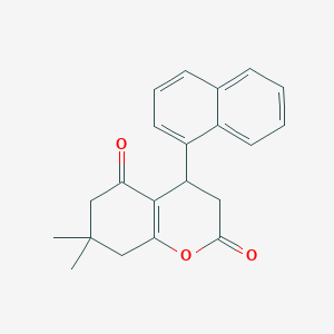 molecular formula C21H20O3 B4306567 7,7-dimethyl-4-(1-naphthyl)-4,6,7,8-tetrahydro-2H-chromene-2,5(3H)-dione 