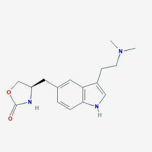molecular formula C16H21N3O2 B043067 (4R)-4-[[3-(2-二甲氨基乙基)-1H-吲哚-5-基]甲基]恶唑烷-2-酮 CAS No. 139264-24-7